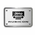 Ipick Image Made For Jeep Rubicon Uv Graphic Brushed Silver 3 8 Thick Solid Billet Aluminum 2 Inch Tow Hitch Cover