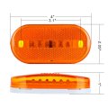 5 Pack 6 Led Oblong Trailer Side Marker Lights Amber Clearance Lamps Waterproof For Trucks Rv Atv And Heavy Duty Vehicles