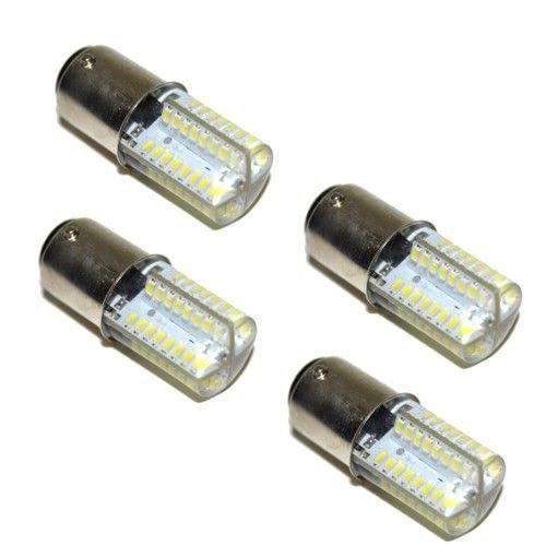 4 Pack 110v Led Light Bulbs Warm White 3500k Ba15d Base For Singer 241 249 252 263 288 290 547 563 588 920 2404 2440 2502 2503