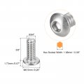 Uxcell 6-32x3 8 Button Head Socket Cap Screws 50pcs 304 Stainless Steel Fasteners Hex Bolts Full Thread Drive