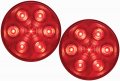 Optronics 2 Pack 4 Round Red Led 7 Diode Stop Turn Tail Light Weathertight Stl13rmb 