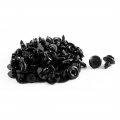 50 Pcs Black Plastic Splash Push-type Trim Rivet 