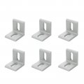Tsnamay 3030 90a Aluminum Profile Angle Bracket 2 Hole 90 Degree Silver L Shaped Corner Brackets Series Aluminum 6pcs 