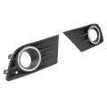 Fog Light Bezel With Chrome Ring Set For 2012 2015 Honda Pilot Front Lamp Cover Trim Driver And Passenger Side Mo-4466 4 Piece
