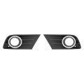 Fog Light Bezel With Chrome Ring Set For 2012 2015 Honda Pilot Front Lamp Cover Trim Driver And Passenger Side Mo-4466 4 Piece