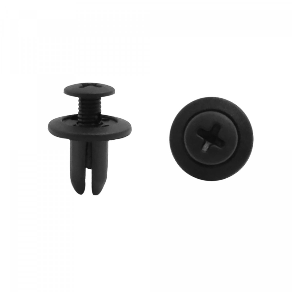 100pcs Car Plastic Rivets Fastener Expansion Screws Clips Black 6mm