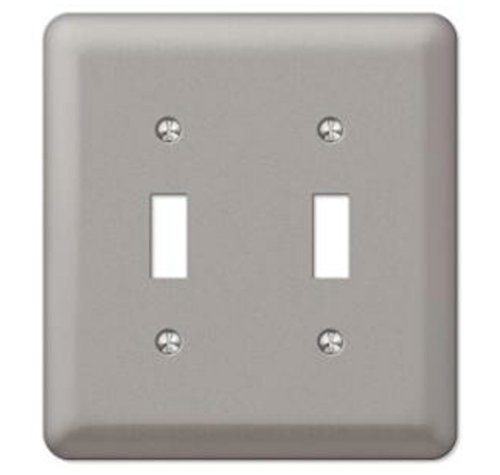 Declan 2 Toggle Wall Plate Pewter