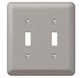 Declan 2 Toggle Wall Plate Pewter 