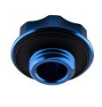 Vms Racing Blue Oil Cap With Real Black Carbon Fiber Emblem In Cnc Machined Billet Aluminum Compatible Honda Acura Integra