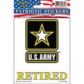 United States Army Retired Sticker 3-1 4 Usa American Flag Lapel Pin 