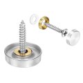 12 Pcs Screw Covers Caps Stainless Steel Mirror Screws Decorative Cover Nails Fasteners For Sign Advertising Hardware 