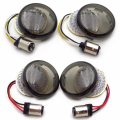 Httmt- 2 Led 1157 Front And Rear Turn Signal Lights Inserts Smoke Lens Fit Compatible With H-d P N Tghd-tsl01-2 02r R-2