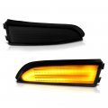 Sequential Turn Signal For 2011-2019 Ford Fiesta Dark Smoke Amber Led Strips Side Mirror Indicator Light Blinker Lamp 