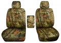 Brown Tree Camouflage Front Bucket Seat Covers For 2009 To 2014 Ford F-150 Xlt And Texas Edition Includes Center Armrest 