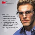 3m Safety Glasses Ox Fits Over The Otg 20 Pack Ansi Z87 Anti-fog Clear Lens Black Secure Grip Frame