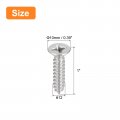 Uxcell 12x1 Flat Head Sheet Metal Screws 25pcs Phillips Drive Wood 304 Stainless Steel Self Tapping