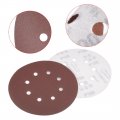 Uxcell 10pcs 7 Inch 8 Hole Hook And Loop Sanding Disc 180 Grit Flocking Sandpaper Random Orbital Sander Paper