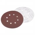 Uxcell 10pcs 7 Inch 8 Hole Hook And Loop Sanding Disc 180 Grit Flocking Sandpaper Random Orbital Sander Paper