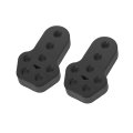 2pcs Car Exhaust Rubber Hanger Muffler Bushing Tail Pipe With 7 Holes 11mm Black