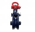 Mytee Products 2 Ton Snatch Block W Shackle Crane 3 8 Wire Rope Sheave Tow Axle Lift Truck 
