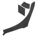 38pcs 3d Black Carbon Fiber Grain Car Interior Decor Trims Stickers Decals Compatible For Acura Tsx 2009-2014