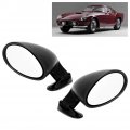 Fydun Pair Of Rear View Mirror Oval Side Abs Shell Vintage Car Style Left