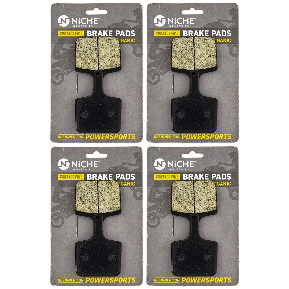 Niche Rear Brake Pad Set For Polaris Organic 4 Pack
