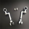 Xkh Group Motorcycle Chrome Long Angled Adjustable Highway Peg Mounting Kit For Bike With 1 Inch 25mm Front Engine Guard Frame