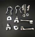 Xkh Group Motorcycle Chrome Long Angled Adjustable Highway Peg Mounting Kit For Bike With 1 Inch 25mm Front Engine Guard Frame