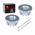 2pcs Front Axle Castle Nuts 18mm For Honda Recon 250 Trx250 Te Tm Trx350te Trx350tm Trx420te Trx420tm Trx500tm Fourtrax 300