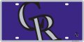 Stockdale Colorado Rockies Mega Logo Premium Laser Cut Tag Acrylic License Plate Baseball 