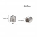 Uxcell 50pcs M3x3mm Internal Hex Socket Set Grub Screws Cone Point 304 Stainless Steel Screw