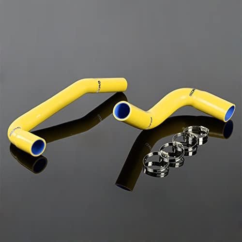 Silicone Radiator Hose Kit For Jeep Wrangler Yj Tj 2 4l 4l 1987 2006 Yellow 2 Piece Set