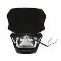 Uxcell Dc 12v Universal Black Plastic Shell Motorcycle Streetfighter White Headlight Head Lamp Bulb W Rubber Strap