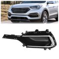 Hecasa Left Fog Light Bezel For 2017 Hyundai Santa Fe Sport Replacement Hy1038141 865614z500 Front Bumper Lamp Trim Cover 