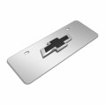 Ipick Image Made For Chevrolet Black 3d Logo 12 X 4 25 European Look Chrome Half-size Stainless Steel License Plate