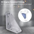 Toyokar 8-piece Set Of Carbon Steel Q235 90-degree Gusset Brackets For 1-5 8 Unistrut Channels