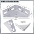 Toyokar 8-piece Set Of Carbon Steel Q235 90-degree Gusset Brackets For 1-5 8 Unistrut Channels