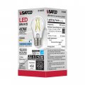 Satco 6 Pack Vintage Edison Dimmable Led Filament Bulbs S12403 High Lumens 5 Watt A15 Clear Medium Base 5000k 90 Cri 120 Volt