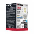 Satco 6 Pack Vintage Edison Dimmable Led Filament Bulbs S12403 High Lumens 5 Watt A15 Clear Medium Base 5000k 90 Cri 120 Volt