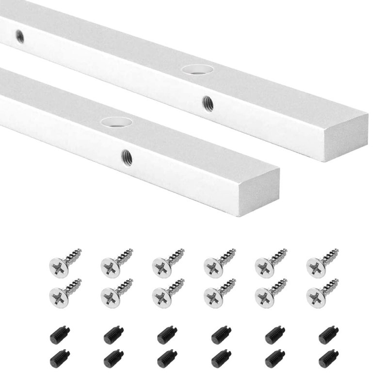 Powertec 71518-p2 18-inch Miter Bar For Any Standard 3 4 X 8 Slot Crosscut Sled Table Saw Router Band 2pk