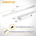 Powertec 71518-p2 18-inch Miter Bar For Any Standard 3 4 X 8 Slot Crosscut Sled Table Saw Router Band 2pk