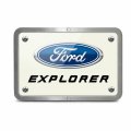 Ipick Image Made For Ford Explorer Uv Graphic White Plate Billet Aluminum 2 Inch Tow Hitch Cover