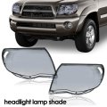 Front Headlight Lenses Cover For 2005-2011 Toyota Tacoma Left Right Side Replacement Pair Smoky Lens