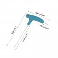 Uxcell 3mm Extra Long Arm T-handle Hex Key Wrench Chrome Finish Spanner