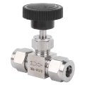 304 Stainless Steel Valve High Pressure Needle Control Water Gas Liquid For Pipeline Connection 3 8