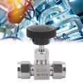 304 Stainless Steel Valve High Pressure Needle Control Water Gas Liquid For Pipeline Connection 3 8