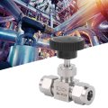304 Stainless Steel Valve High Pressure Needle Control Water Gas Liquid For Pipeline Connection 3 8