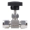 304 Stainless Steel Valve High Pressure Needle Control Water Gas Liquid For Pipeline Connection 3 8