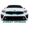 Slickmod Chrome Delete Blackout Vinyl Overlay For 2019-2021 Kia Forte Front Grill Trim Matte Black